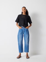 Hush Coral Blue Cordelia Barrel Leg Jeans - Image 2 of 2