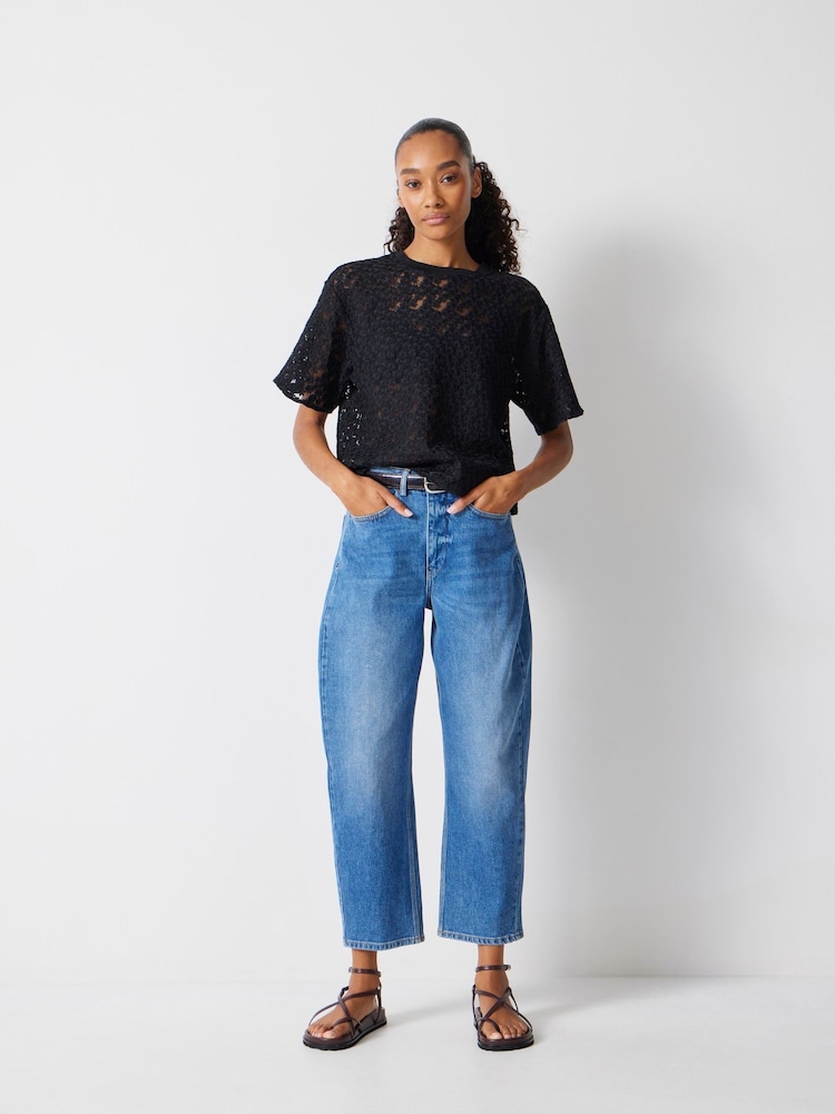 Hush Coral Blue Cordelia Barrel Leg Jeans - Image 2 of 2