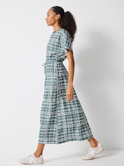 Hush Green Short Sleeve Crew Neck Midi Dress - Image 1 of 6
