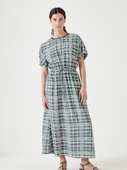 Hush Green Short Sleeve Crew Neck Midi Dress - Image 2 of 6
