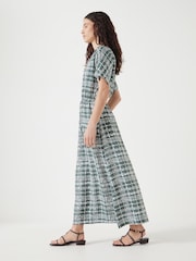 Hush Green Short Sleeve Crew Neck Midi Dress - Image 5 of 6