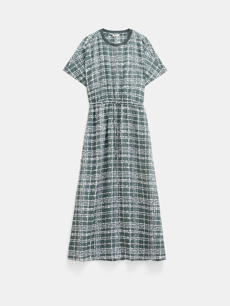 Hush Green Short Sleeve Crew Neck Midi Dress - Image 6 of 6