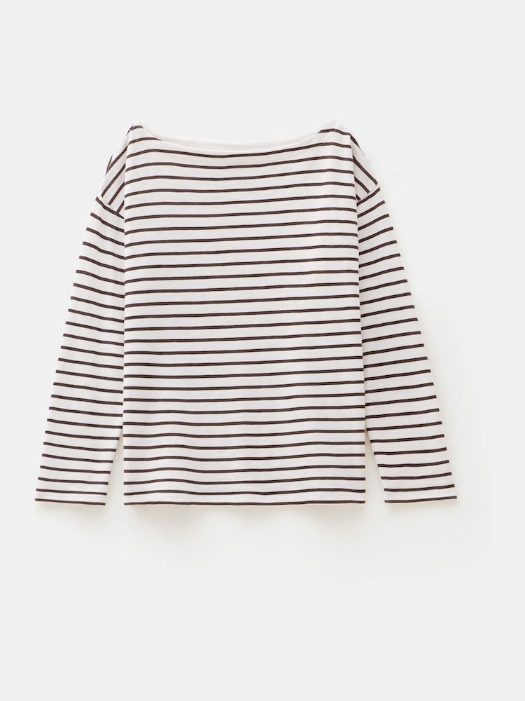 Blanco - Hush Slash Neck Stripe T-Shirt - Imagen 5 de 5