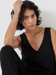 Hush Black Cropped Jersey Jumpsuit - Image 3 of 7