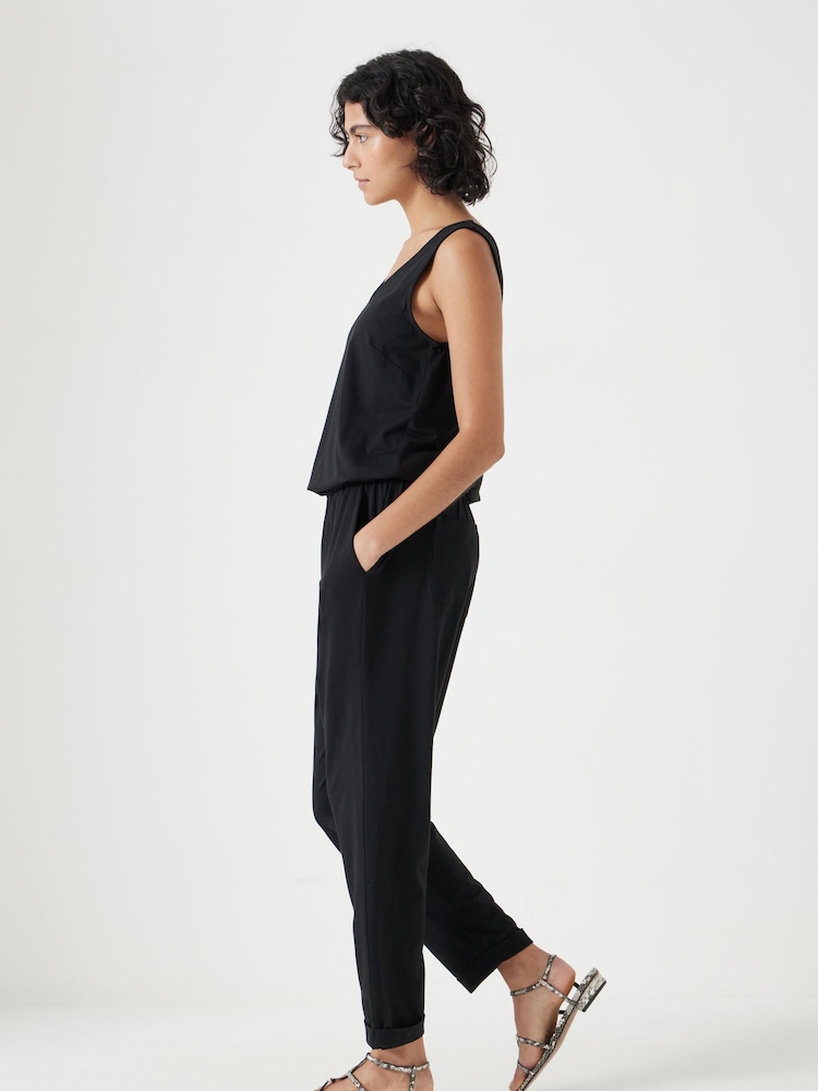 Hush Black Cropped Jersey Jumpsuit - Image 5 of 7
