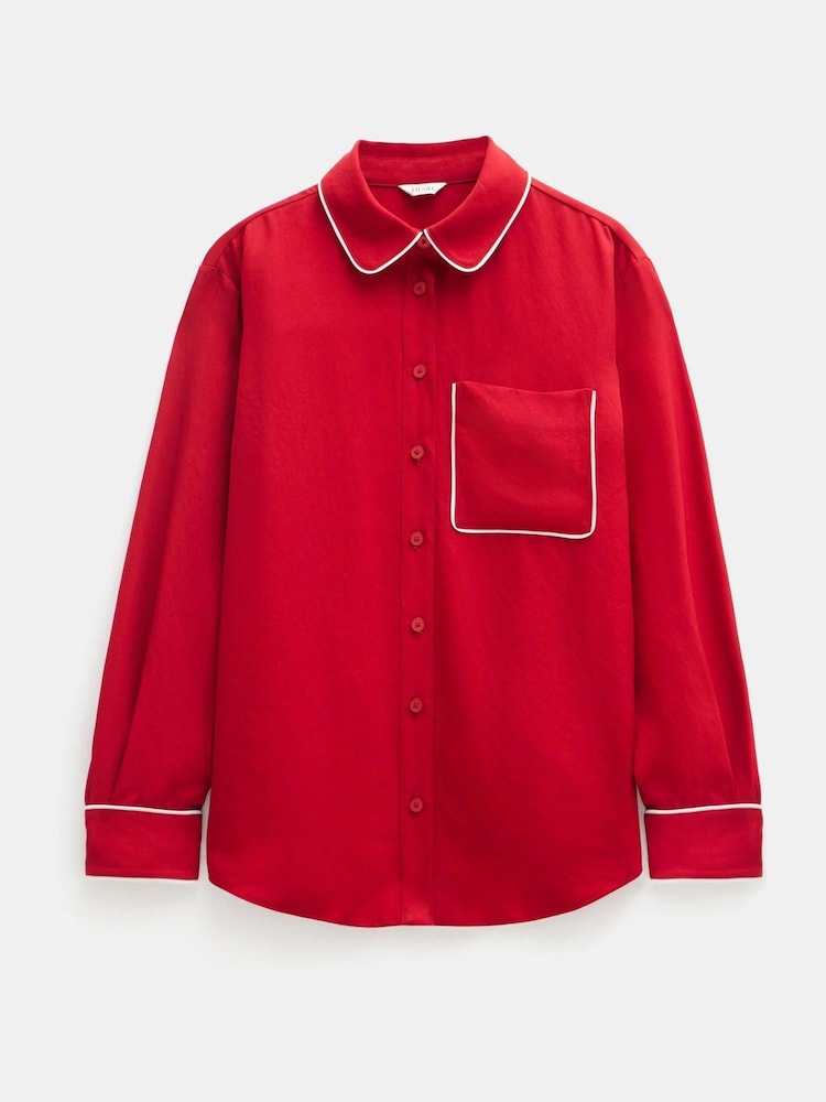 Rojo - Hush Kinsey Long Sleeve Piping Detailed Shirt - Imagen 6 de 6 Rojo - Hush Kinsey Long Sleeve Piping Detailed Shirt - Imagen 6 de 6