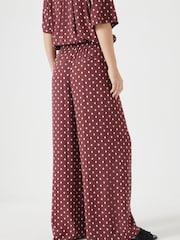 Hush Red Petunia Wide Leg Grey Trousers - Image 2 of 5