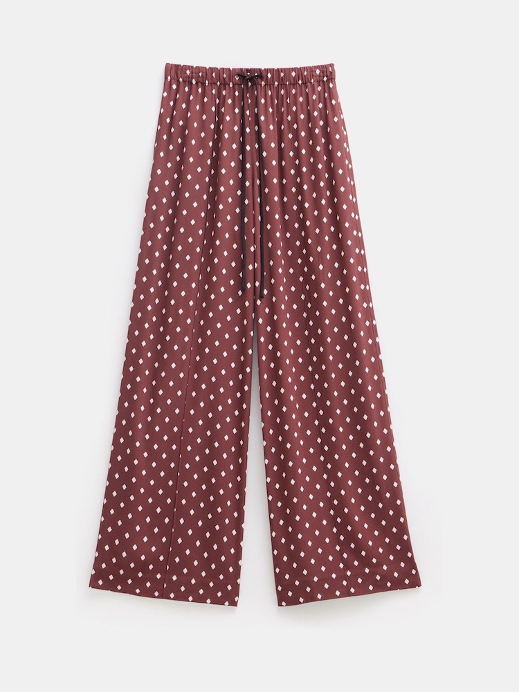 Hush Red Petunia Wide Leg Grey Trousers - Image 5 of 5