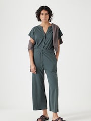 Hush Green Kendall Jersey 100% Cotton Jumpsuit - Image 1 of 5