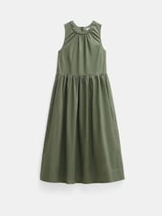 Hush Green Sleeveless Crew Neck Maxi 100% Cotton Dress - Image 6 of 6