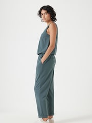 Hush Green Cropped Jersey Jumpsuit - Image 5 of 6