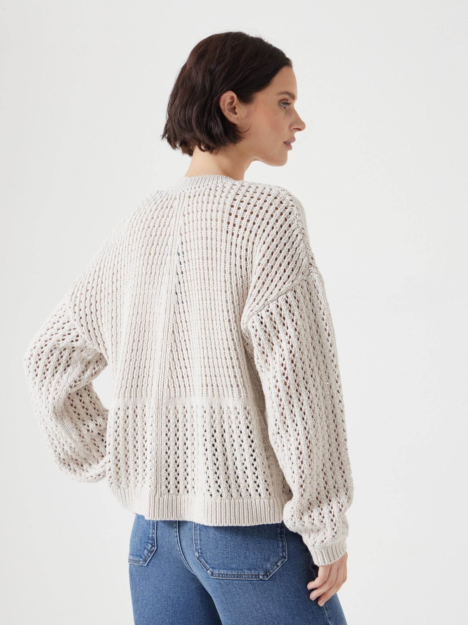 CLANE SHEER ROLLED EDGE KNIT CARDIGAN