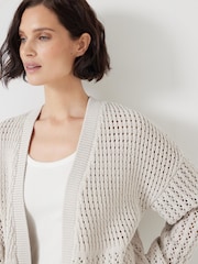 Hush Cream Knitted Edge to Edge Stitch Cardigan - Image 4 of 5