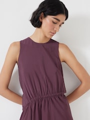 Hush Brown Sleeveless Gathered Waist Midi Dress - Image 4 of 5