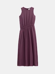 Hush Brown Sleeveless Gathered Waist Midi Dress - Image 5 of 5