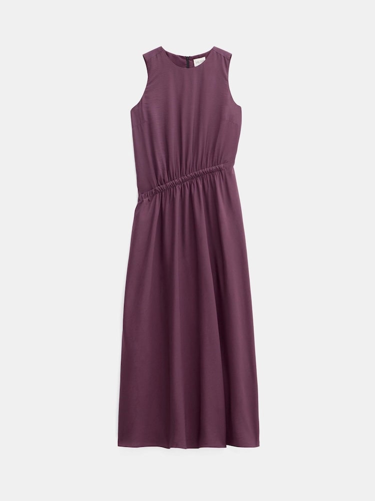 Hush Brown Sleeveless Gathered Waist Midi Dress - Image 5 of 5