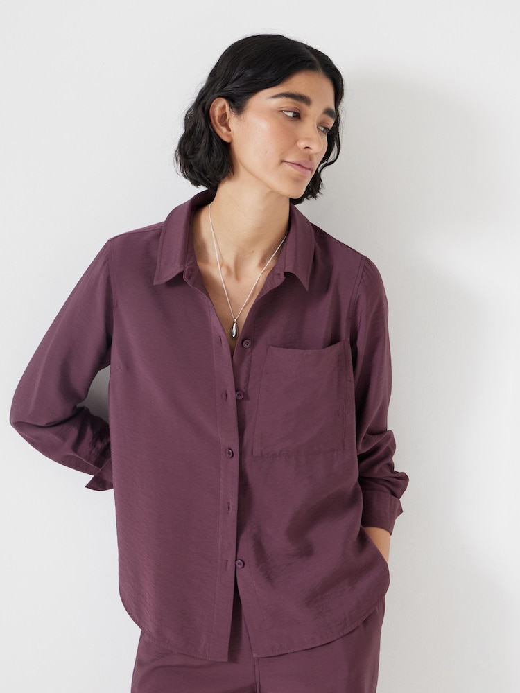 Hush Brown Long Sleeve Relaxed Shirt - Image 1 of 5