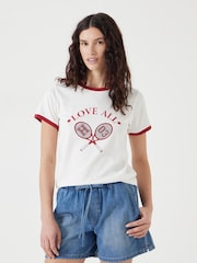 Hush White Love All Graphic 100% Cotton T-Shirt - Image 2 of 6