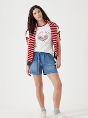 Hush White Love All Graphic 100% Cotton T-Shirt - Image 3 of 6