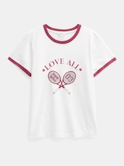 Hush White Love All Graphic 100% Cotton T-Shirt - Image 6 of 6