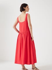 Hush Red Square Neckline Midi Ballerina Dress - Image 4 of 6