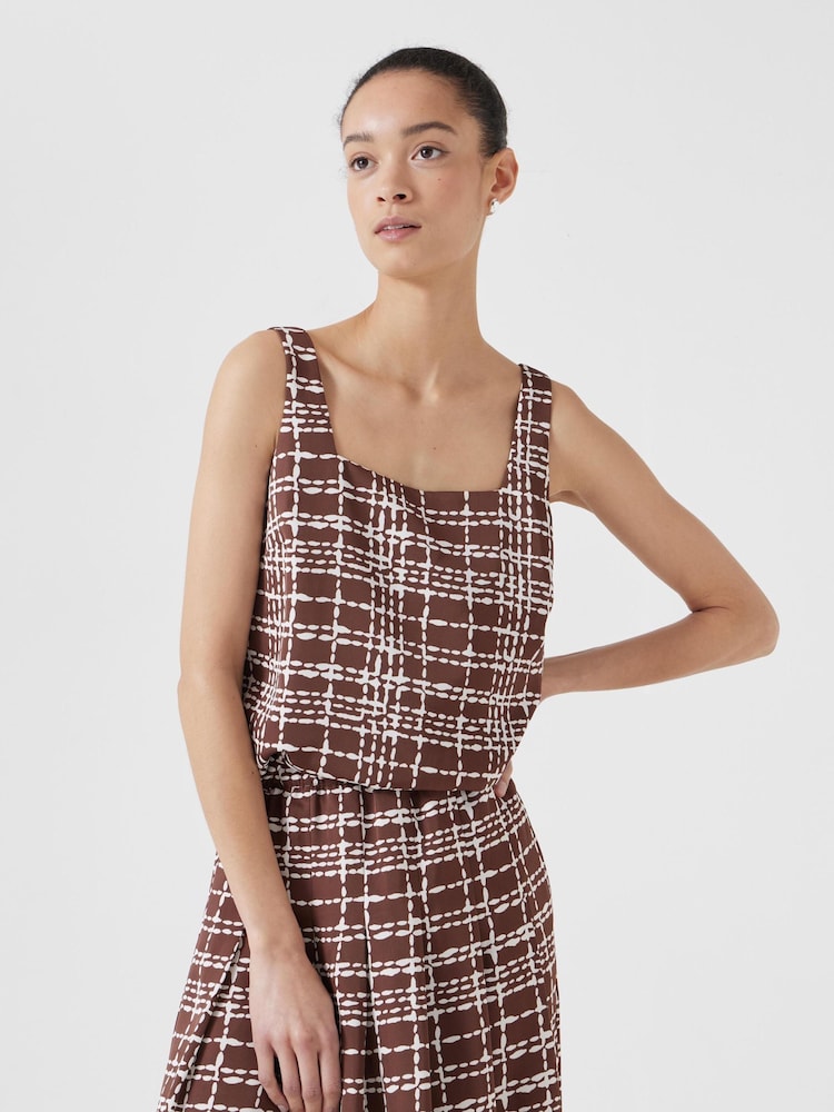 Hush Brown Square Neckline Tank Top - Image 1 of 6