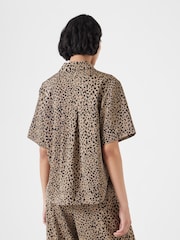 Hush Animal Printed Satin Short Sleeve Shirt - Image 3 of 5