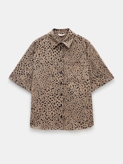 Hush Animal Printed Satin Short Sleeve Shirt - Image 5 of 5