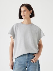Hush Grey Leonie Short Sleeve 100% Cotton T-Shirt - Image 2 of 6