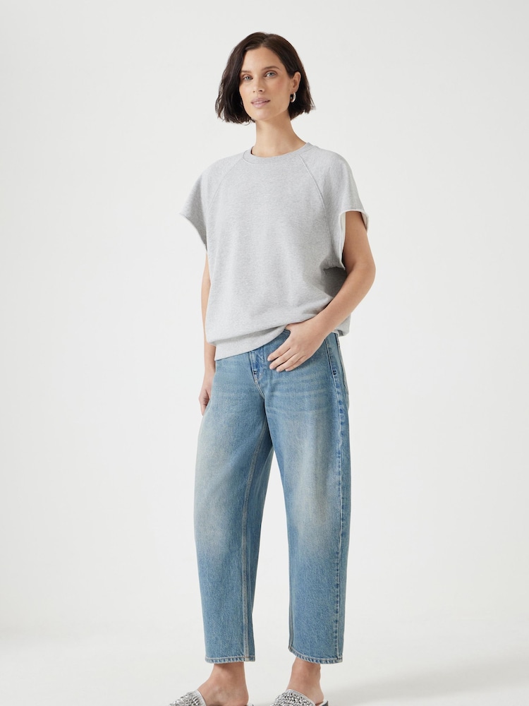 Hush Grey Leonie Short Sleeve 100% Cotton T-Shirt - Image 2 of 6