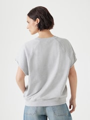 Hush Grey Leonie Short Sleeve 100% Cotton T-Shirt - Image 4 of 6