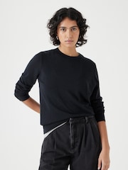 Hush Black Fine Knit Wool Blend Jumper - Image 1 of 5