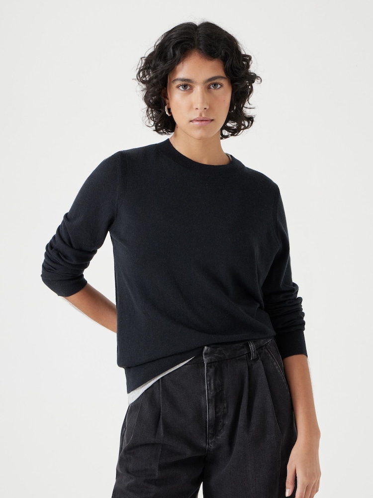 Negro - Hush Fine Knit Wool Blend Jumper - Imagen 1 de 5 Negro - Hush Fine Knit Wool Blend Jumper - Imagen 1 de 5