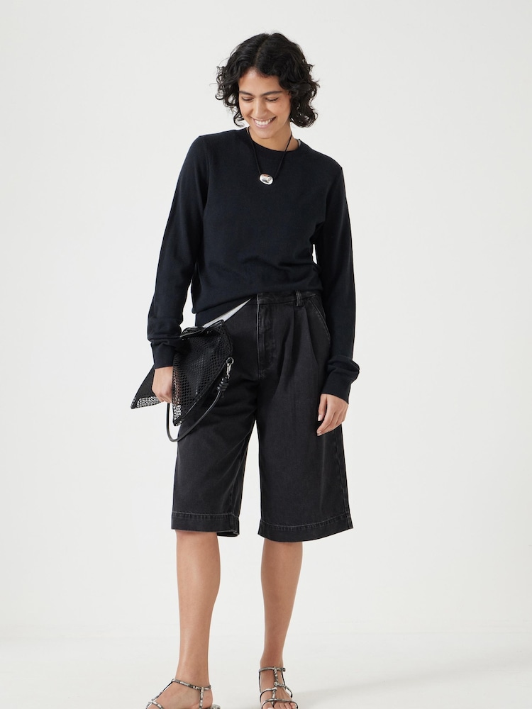 Hush Black Fine Knit Wool Blend Jumper - Image 2 of 5