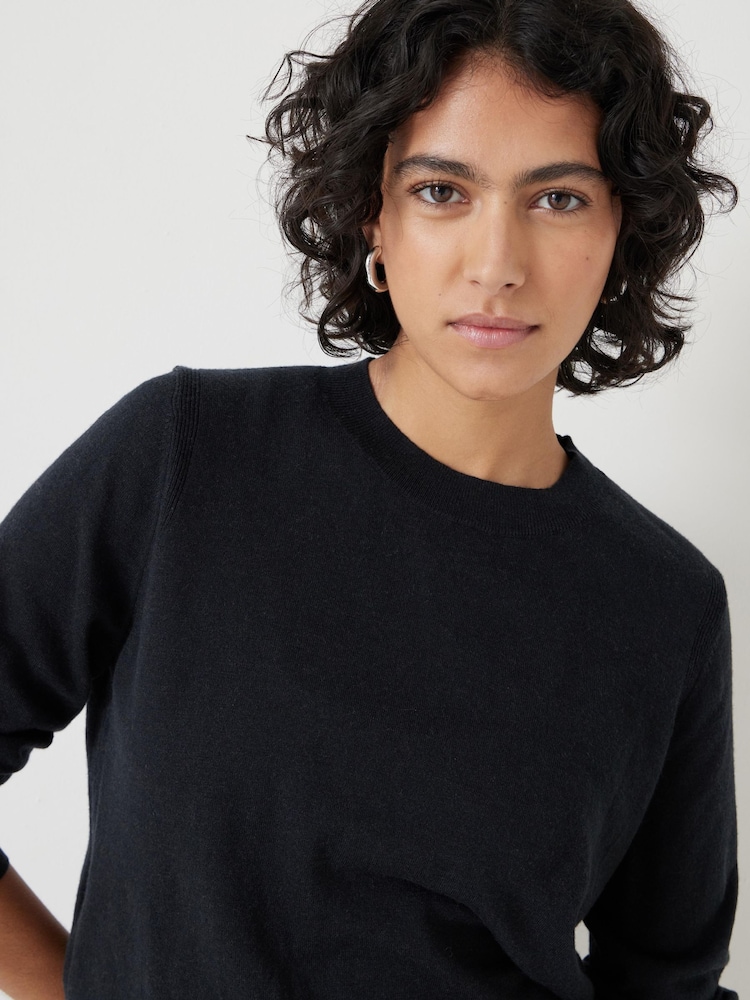 Hush Black Fine Knit Wool Blend Jumper - Image 4 of 5