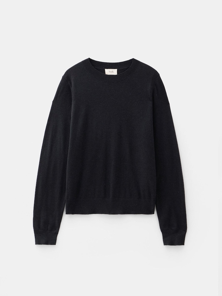 Hush Black Fine Knit Wool Blend Jumper - Image 5 of 5