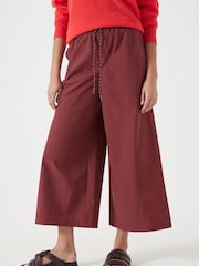 Hush Purple Technical Melissa Wide Leg Cropped Trousers - Image 2 of 5