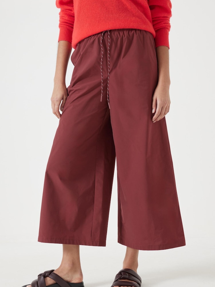 Hush Purple Technical Melissa Wide Leg Cropped Trousers - Image 2 of 5