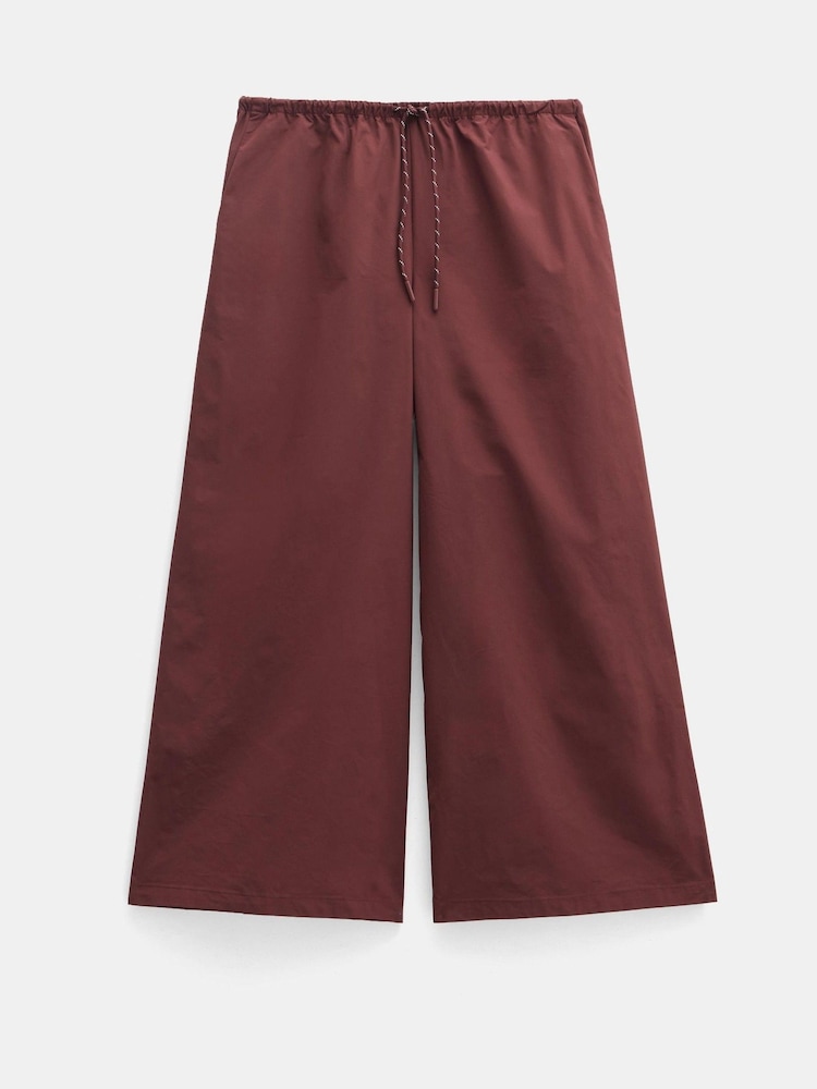 Hush Purple Technical Melissa Wide Leg Cropped Trousers - Image 5 of 5
