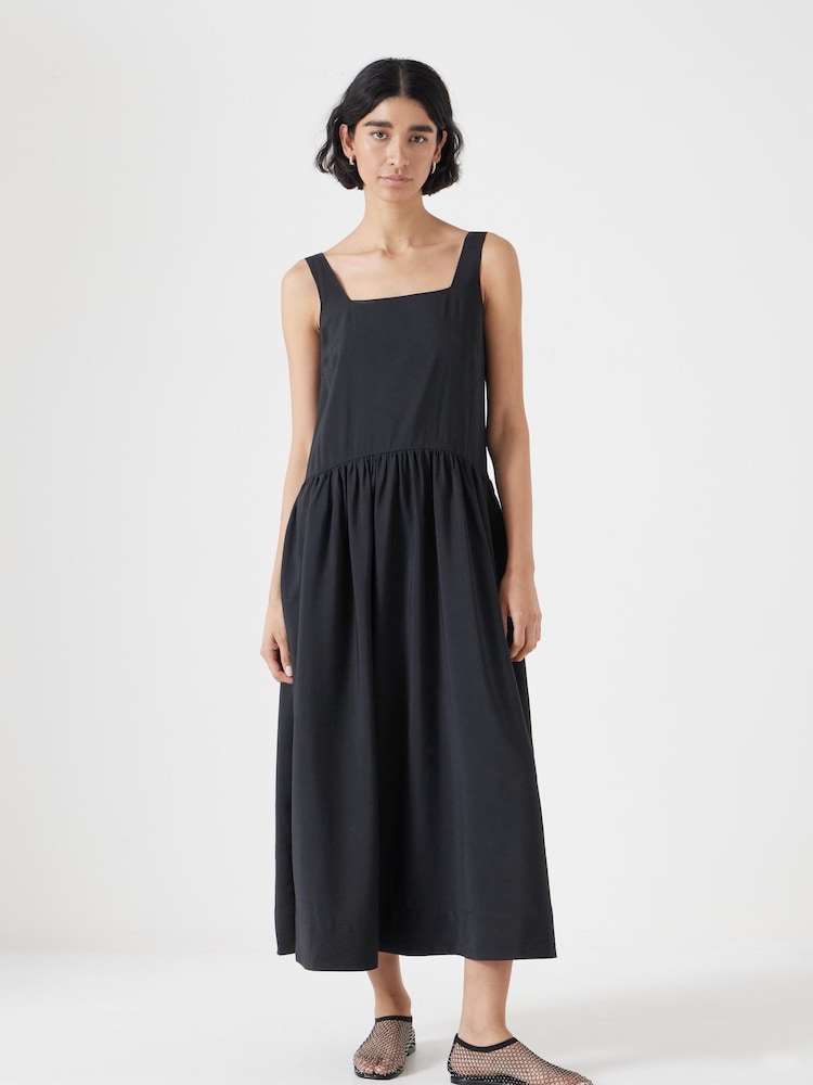Hush Black Square Neckline Midi Ballerina Dress - Image 5 of 5 Hush Black Square Neckline Midi Ballerina Dress - Image 5 of 5