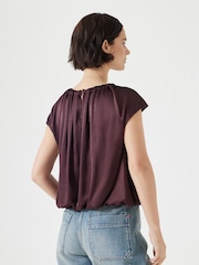 Hush Brown Satin Circular Top - Image 2 of 5