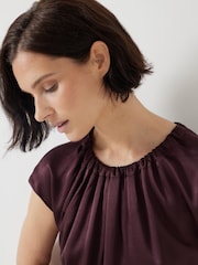 Hush Brown Satin Circular Top - Image 4 of 5