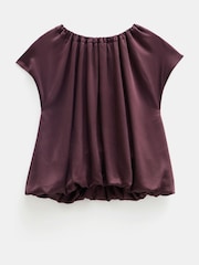Hush Brown Satin Circular Top - Image 5 of 5
