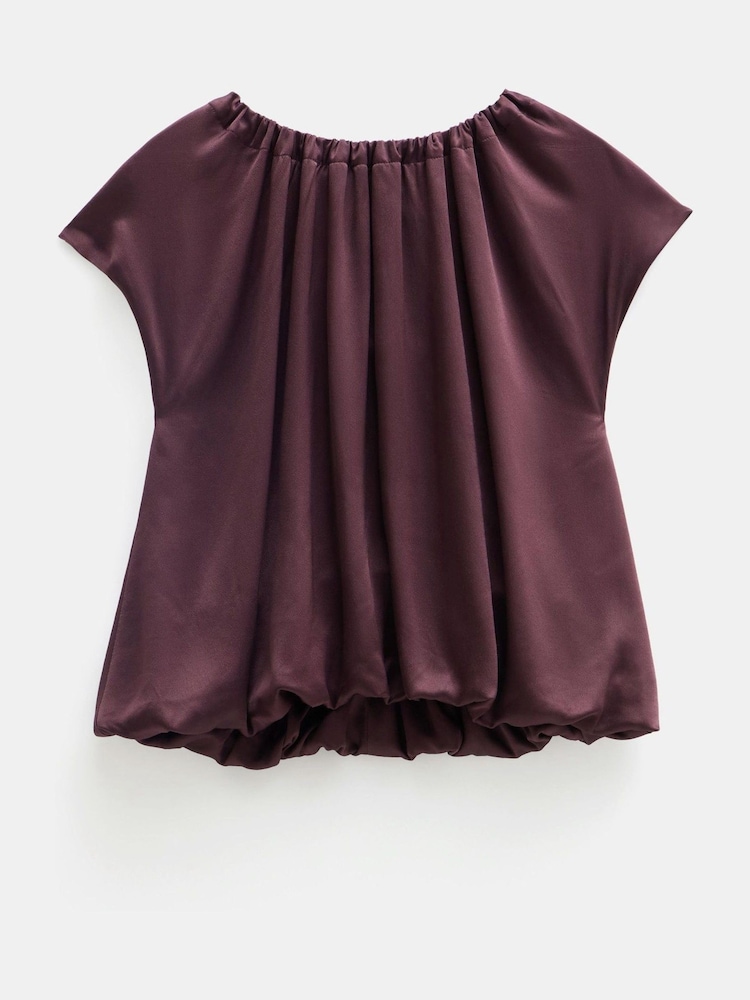 Hush Brown Satin Circular Top - Image 5 of 5