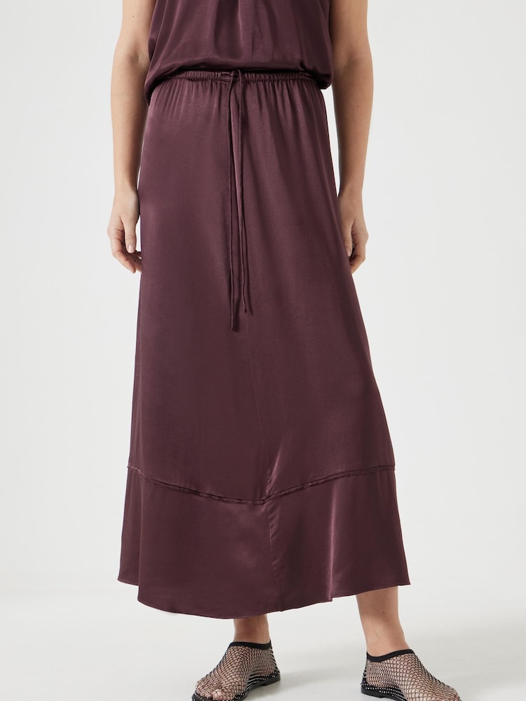 Marrón - Hush Satin Maxi Skirt - Imagen 2 de 6 Marrón - Hush Satin Maxi Skirt - Imagen 2 de 6