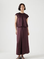 Marrón - Hush Satin Maxi Skirt - Imagen 3 de 6