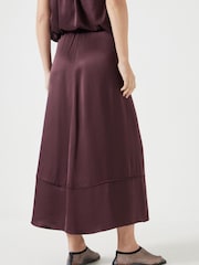 Marrón - Hush Satin Maxi Skirt - Imagen 5 de 6