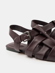Hush Red Leather Caged Fisherman Sandals - Image 4 of 4