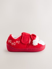 Red/White Christmas Warm Lined Cupsole Slippers - Image 3 of 5