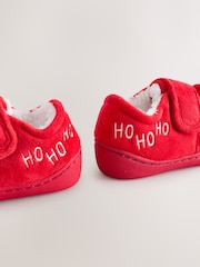 Red/White Christmas Warm Lined Cupsole Slippers - Image 4 of 5